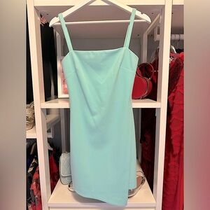 Likely Aquamarine Sheath Mini Dress